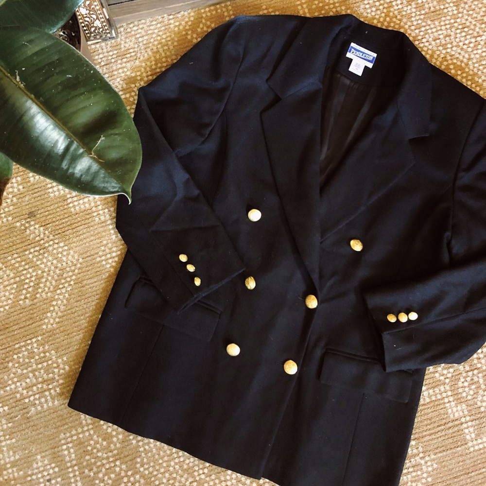 VINTAGE Pendleton Wool Double Breasted Pea Coat💫